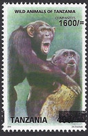 Tanzania 2019 Chimpanzee Ape Monkey Overprint 1600/- On 400/- Michel F5314 Mint - Chimpanzees