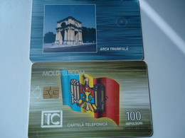 MOLDOVA  USED CARDS    MONUMENTS ARCA TRIUMFALA - Moldova