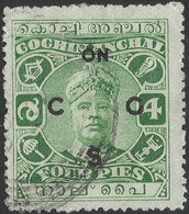 Cochin(India). 1919-33 Raja Rama Varma II. Official. 4p Used. SG O10 - Cochin