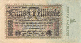 1 Mrd Mark 1922 VF/F (III) 20 Ac 073857 - 20 Miljard Mark