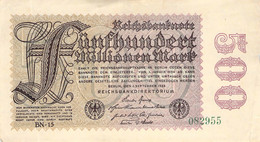 500 Mio Mark 1923 VF/F (III) BN-15 082955 - 500 Mio. Mark