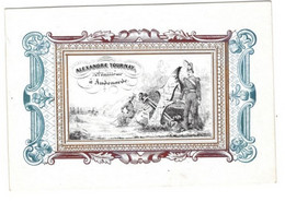 1845 Litho Handpers Visitekaart  Alexandre Tounay  Tailleur In Audenarde Oudenaarde  Lith.Bevernaege & Fils  13 X 9 Cm - Porcelaine