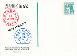 BRD, PP 100 D2/013a, BuSchl. 40,  Frankfurt "Naposta 78", - Cartes Postales Privées - Neuves