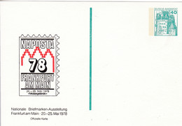 BRD, PP 100 D2/013b, BuSchl. 40,  Frankfurt "Naposta 78", - Privé Postkaarten - Ongebruikt