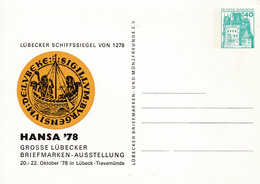 BRD, PP 100 D2/026, BuSchl. 40,  Lübecker Schiffssiegel, HANSE `78 - Privé Postkaarten - Ongebruikt