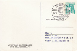 BRD, PP 100 D2/028, BuSchl. 40,  "FRANKOPHILA '79", München - Postales Privados - Usados