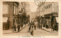 Valenciennes * La Rue De Paris * Commerces Magasins * Promeneurs - Valenciennes