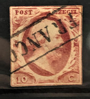 NETHERLANDS 1852 - Canceled - Sc# 2 - 10c - Gebruikt