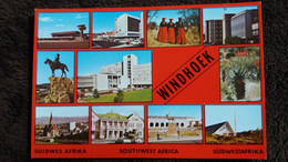 CPSM WINDHOEK CAPITALE DU SUD OUEST AFRICAIN  NAMIBIE AIRPORT AEROPORT POST OFFICE RAILWAY STATION - Namibia