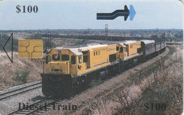 Zimbabwe, ZIM-30, $100 Diesel Train, 2 Scans. - Simbabwe