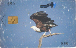 Zimbabwe, ZIM-35, $50 Fish Eagle In Flight, 2 Scans. - Zimbabwe