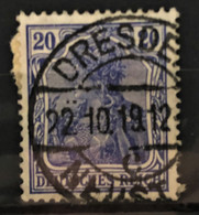 DEUTSCHES REICH 1905 - DRESDEN Cancel - Mi 87 - 20pf - Germania - Used Stamps