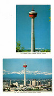 2 Different CALGARY, Alberta, Canada, The Calgary Tower, Old 4X6  Chrome Postcard - Calgary