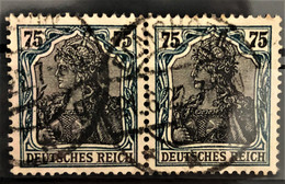 DEUTSCHES REICH 1918 - Canceled - Mi 104 - 75pf - PAIR - Gebraucht