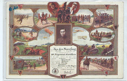 Esneux Maison Evrard Carte Publicitaire Specimen Diminutif De Diplôme Patriotique SOUVENIR Du Service Militaire - Esneux