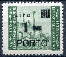 Z2250 ITALIA OCCUPAZIONI ISTRIA Litorale Sloveno 1946 Segnatasse 1 L., MNH**, Sassone N. 8a Varietà, Val. Cat. Sassone: - Yugoslavian Occ.: Slovenian Shore