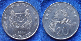 SINGAPORE - 20 Cents 2006 "powder-puff Plant" KM# 101 - Edelweiss Coins - Singapour