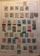 LUXEMBOURG 1859 - 1907 Collection 56 Timbres Neufs Et Obl Dont Taxe,service Sur Page Album Ancienne,  TB Cote 80 Euros - Verzamelingen