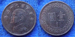 TAIWAN - 1 Yuan Year 5 (2006) Y# 551 Republic Standard Coinage - Edelweiss Coins - Taiwán