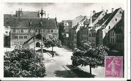 Delcampe - Carte Photo Glacée N Et B  De   MULHOUSE  ( 68 )   Place De La Réunion . - Thann