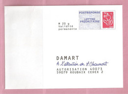 France, Prêt à Poster Réponse, 3734A, Postréponse, Damart, Marianne De Lamouche - Prêts-à-poster:Answer/Lamouche