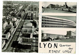 Lyon - Quartier Des Etats-Unis - Multivues, 4 Vues ( Immeubles, Automobiles) Circulé 1967, Sous Enveloppe - Lyon 8