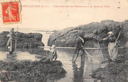 Thème:  Pêche à La Crevette .  Famille De Pêcheurs. Le Pouliguen  44           (voir Scan) - Pesca