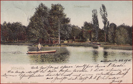 Mittweida * Schwanenteich, Boot, Schiffe, Leute, Park * Deutschland * AK2568 - Mittweida