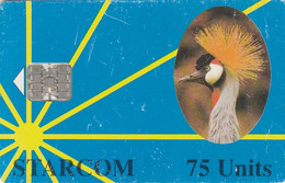 Uganda, UGA-S-07, 75 Units, Bird, Gru - Reverse G (Blue Card), 2 Scans. - Uganda