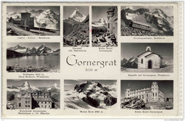 GORNERGRAT  MEHRFACHANSICHT MIT MATTERHORN BAHN KELLENSEE KULMHOTEL MOTE ROSA - Lens