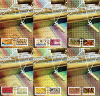 " TISSUS DU MONDE " Sur 6 Cartes Maximum De 2011. N° YT ADH 512 à 523 Parfait. état. CM - Sonstige & Ohne Zuordnung