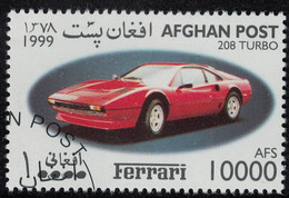 Afghanistan 1999 Oblitéré Used Transports Voiture Ferrari 208 Turbo - Afghanistan