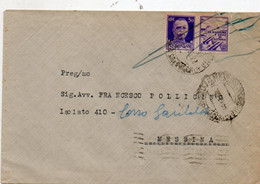 1942 LETTERA CON ANNULLO MESSINA - Propaganda Di Guerra