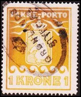 1930.  PAKKE PORTO. 1 Kr. Yellow. Thiele. Perf. 11 ½. Cancelled GRØNLANDS STYRELSE Un... (Michel 11A) - JF411023 - Pacchi Postali