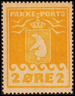 1916. PAKKE PORTO. 2 øre Yellow. Thiele. (Michel 5A) - JF411028 - Paketmarken