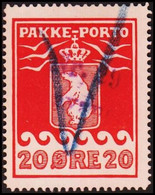 1916. PAKKE PORTO. 20 øre Red. Thiele. Perf 11 ½. Cancelled Nr. 29 Avane. Uvkusigssat... (Michel 9A) - JF411056 - Spoorwegzegels