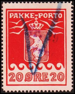 1916. PAKKE PORTO. 20 øre Red. Thiele. Perf 11 ½. Cancelled Nr. 29 Avane. Uvkusigssat... (Michel 9A) - JF411056 - Paquetes Postales