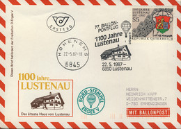 AUTRICHE / AUSTRIA / ÖSTERREICH 1987 77th Balloon Post Flight Cover - Ballonpost