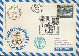 AUTRICHE / AUSTRIA / ÖSTERREICH 1989 81st Balloon Post Flight Cover - Per Palloni