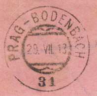 AUTRICHE / ÖSTERREICH / CZECH - 1913 PRAG-BODENBACH Nr.31 Bahnpoststempel - Gebraucht