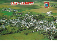37 SAINT BRANCHS Cpm Vue Générale Du Bourg Et La Salle Des Fêtes - Other Municipalities