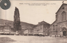 38  - Carte Postale Ancienne De ALLEVARD LES BAINS  La Place - Allevard