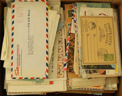 COVERS & CARDS HOARD A Chiefly 20th Century Mixture Of FDC & Commercial Covers & Cards In A Medium Sized Box, Inc Extens - Andere & Zonder Classificatie