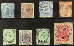 INDIA USED IN Attractive Group Of QV Stamps To 2r (SG Z61) Including 1860 8p SG Z26 (8 Stamps) For More Images, Please V - Aden (1854-1963)