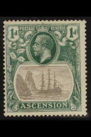 1924-33 1d Grey-black And Deep Blue-green With TORN FLAG Variety, SG 11b, Fine Mint. For More Images, Please Visit Http: - Ascensione