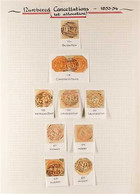 TASMANIA 1853 A Range Of Clear To Fine Numeral Cancels Displayed On 4d Orange Issues Written Up On A Page, With No. 12,  - Altri & Non Classificati