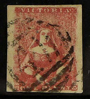 VICTORIA 1850-53 1d Dull Rose 3rd State 'Half Length', SG 9b, Very Fine Used With 4 Large Margins & "4" Numeral Cancella - Altri & Non Classificati