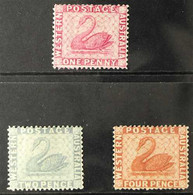 WESTERN AUSTRALIA 1888. CA Wmk "Swan" Set, SG 103/105, Fine Mint (3 Stamps) For More Images, Please Visit Http://www.san - Andere & Zonder Classificatie
