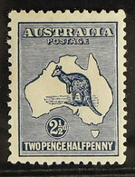 1915-27 2½d Deep Blue Kangaroo With WHITE FLAW UNDER "AU" OF "AUSTRALIA" Plate Flaw, BW 11(2)m, Fine Mint, Fresh & Scarc - Andere & Zonder Classificatie