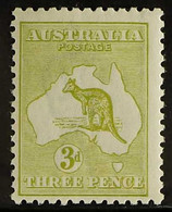 1915-27 3d Yellow-olive Kangaroo, Die II, SG 37d, Never Hinged Mint. For More Images, Please Visit Http://www.sandafayre - Andere & Zonder Classificatie